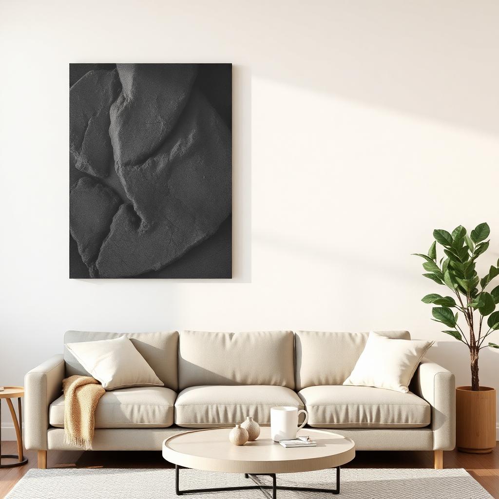 Single gallery-wrapped canvas print on a wall